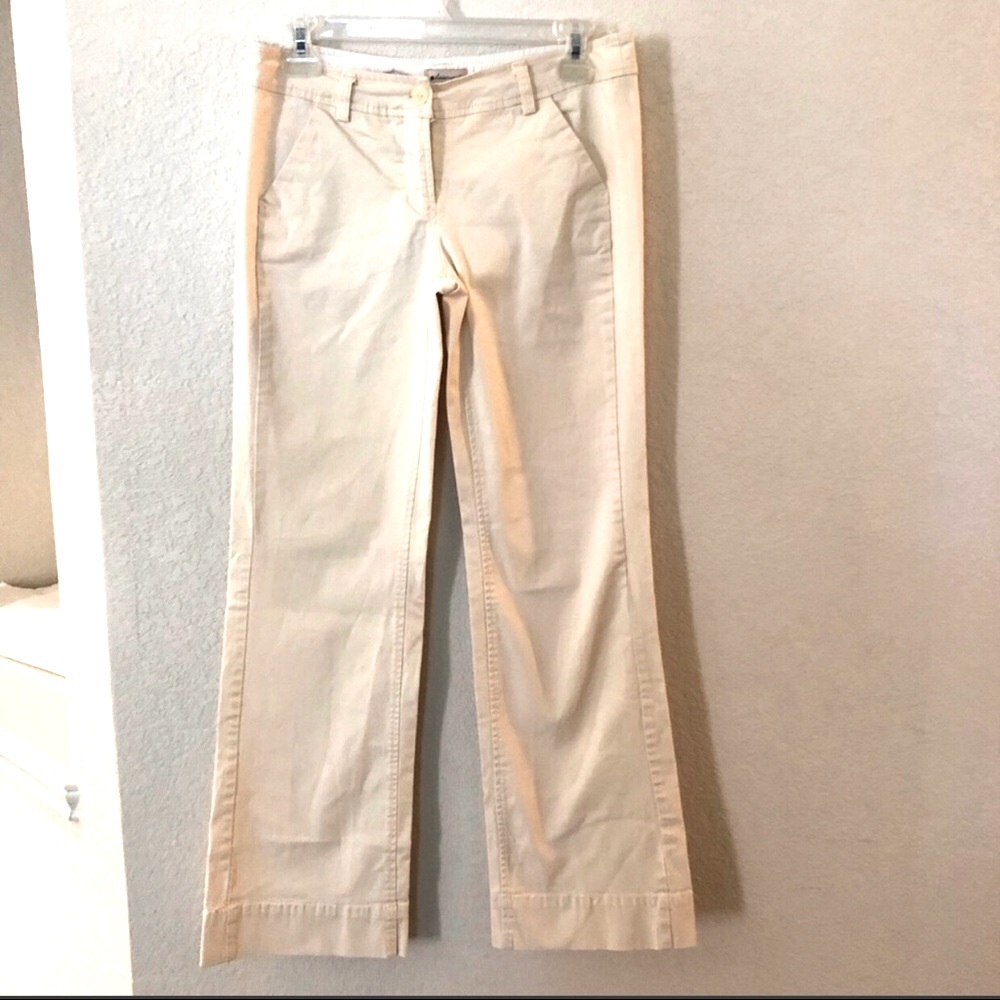 Anthropologie Lowrise Kakhi Pants Chino Size 2 Elevenses Career Creme